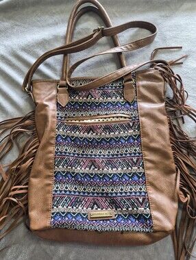 Gently Used Maden Girl - Super FUN - Boho, Fringe Crossbody Bag